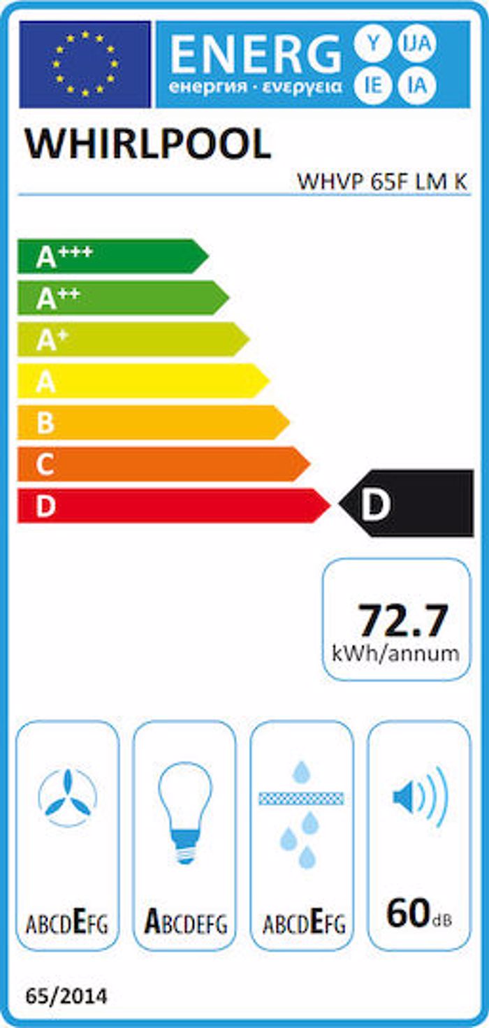 Aporrofitiras Whirlpool WHVP 65F LM K Mavro 60 cm D
